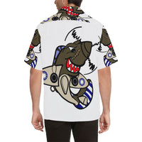 P-40 Shark Attack Hawaiian Shirt...SHIPPING INCLUDED!!!