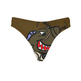 Warhawk Brown Women's All Over Print Thongs (Model L30)