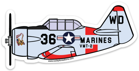 T-6 Texan General's Mistress Sticker-Large