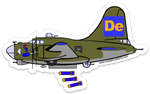 B-17 DeWeather Bomber Sticker