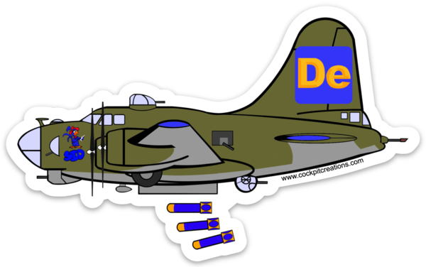 B-17 DeWeather Bomber Sticker