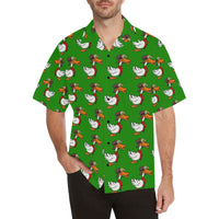 Duck Professional Aviator Green Hawaiian Shirt...Shipping Included!!!