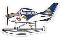 C 206 Floats Samaritan Aviation Sticker