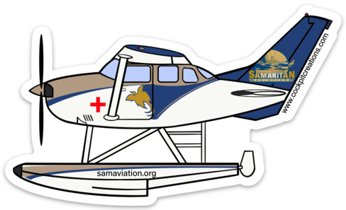 C 206 Floats Samaritan Aviation Sticker