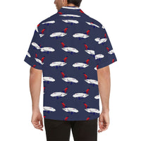 A-350 Delta Dark Blue Hawaiian Hawaiian Shirt