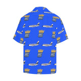 Convair 880 Delta Crown Logo Royal Blue Hawaiian Shirt (Model T58)