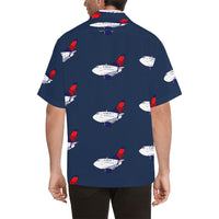 737 Scimitar Mother D Navy Blue Hawaiian Shirt