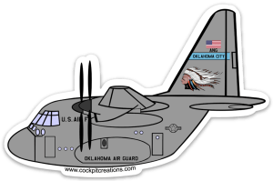 C-130 OKC ANG 185th Airlift Squadron Sticker