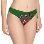 Warhawk Green Women's All Over Print Thongs (Model L30)