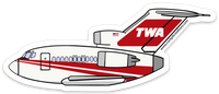 B-727 TWA Sticker