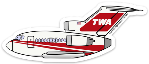 B-727 TWA Sticker