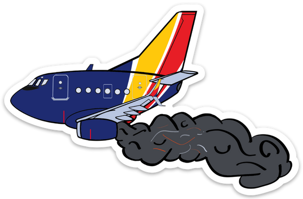 737 WN Rolling Coal Sticker