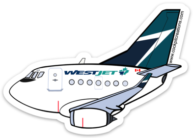 737 Westjet Sticker