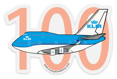 747-400 100 Years KLM Sticker