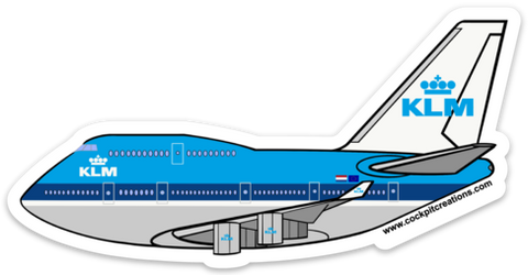 747-400 Flying Dutchman Retro Sticker