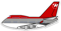 747-400 NWA Sticker