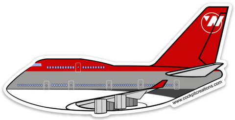747-400 NWA Sticker