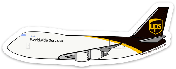 B 747-8 UPS Sticker