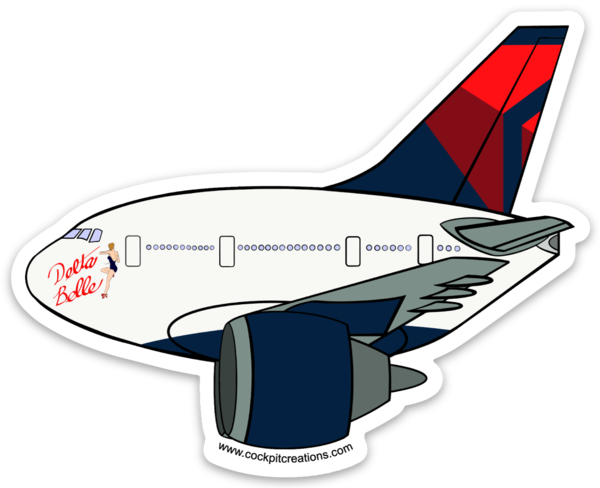 777 Delta Belle Sticker