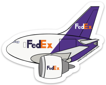 B 777 FedEx Sticker