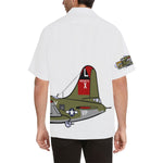 B-17 Texas Raiders White Hawaiian Shirt