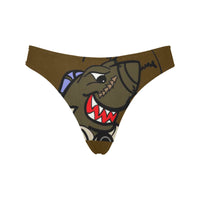 Warhawk Brown Women's All Over Print Thongs (Model L30)