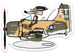 A-1 Skyraider "Wiley" Sticker