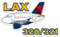 A 320/321 Mother D LAX Sticker