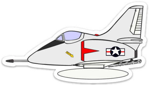 A-4 Skyhawk (with tank) Sticker