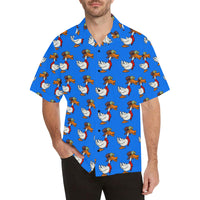 Duck Professional Aviator Blue Hawaiian Shirt...Shipping Included!!!