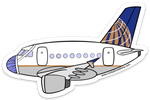 A 320 United Mask Sticker