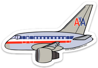 B-757 AA Silver Sticker