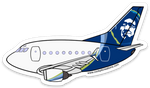 B 737 Alaska Sticker