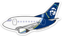 B 737 Alaska Sticker