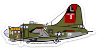 B-17 Texas Raider Sticker