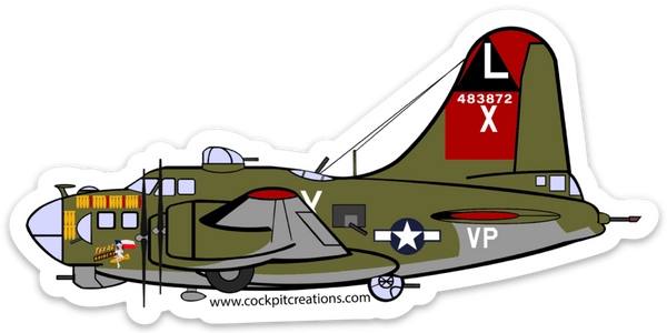 B-17 Texas Raider Sticker