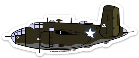 B-25 11th Bomber Squadron Sticker