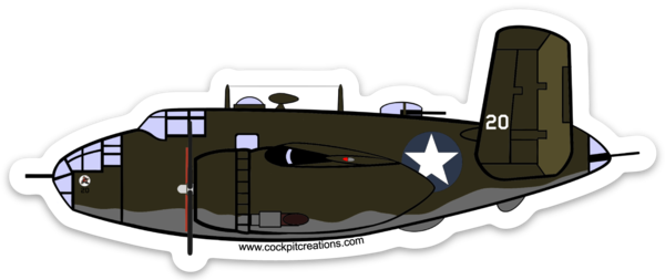 B-25 11th Bomber Squadron Sticker
