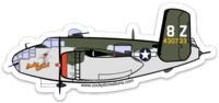 B-25 Sandbar Mitchell Large Sticker