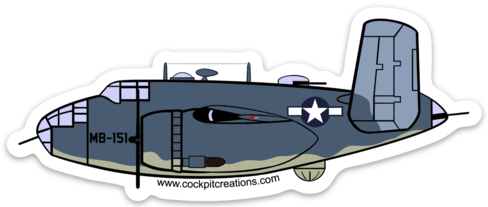 B-25 Navy Sticker