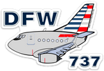 B-737 AA DFW Sticker
