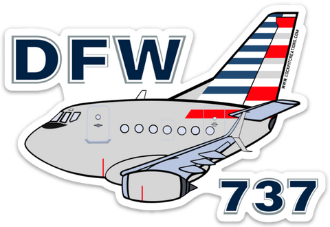 B-737 AA DFW Sticker