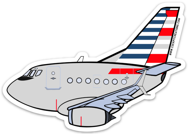 B-737 AA Scimitar Sticker