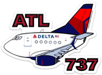 B-737 ATL Mother D Falcon Sticker