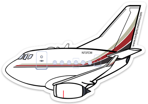 B-737 BBJ Sticker