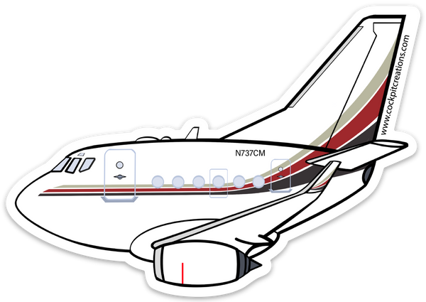 B-737 BBJ Sticker