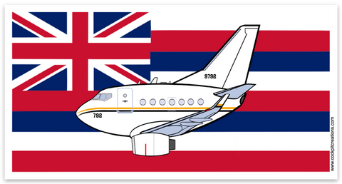 B-737 C-40 Clipper USN Hawaiian Flag Sticker