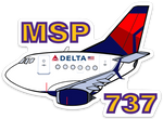 B-737 Mother D MSP Vikings Sticker