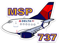 B-737 Mother D MSP Vikings Sticker