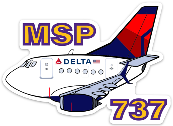 B-737 Mother D MSP Vikings Sticker